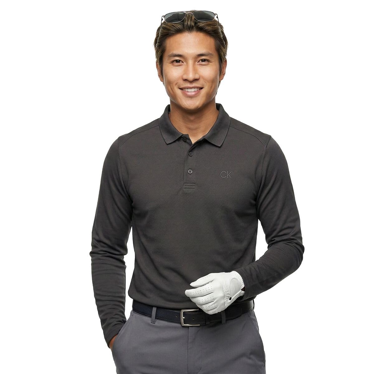 Calvin Klein Herren 2026 Langarm Campus Stretch Golf-Poloshirt