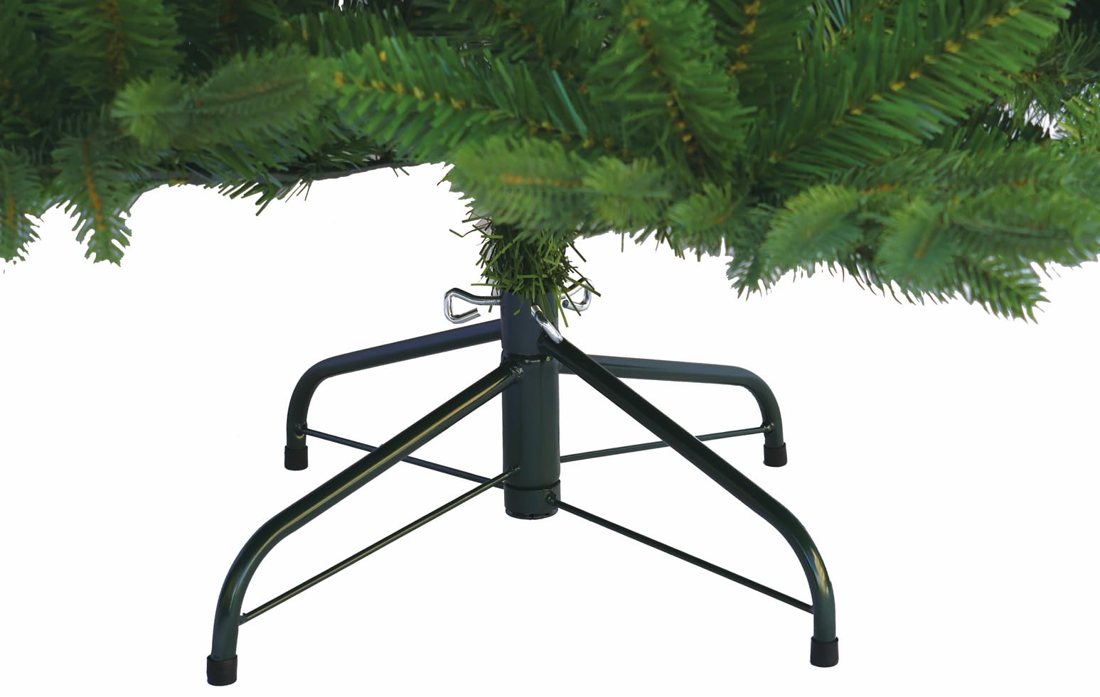 RS Trade 23005 Spessarttanne PE/PVC 240 cm Weihnachtsbaum künstlich (Ø ca.152 cm) ca. 2366 Spitzen, Schnellaufbau Klappsystem, Naturgetreue Spritzguss Elemente, Tannenbaum inkl. Christbaum Ständer