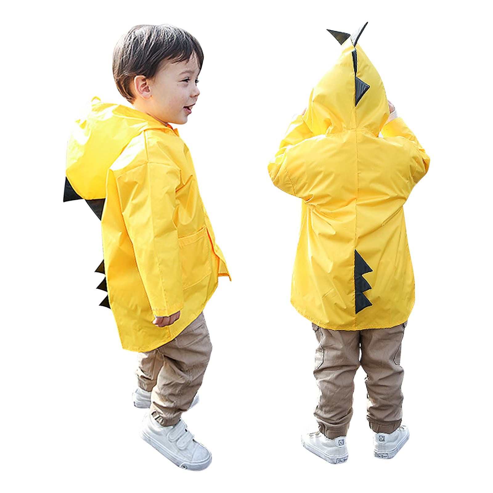Infantiles Chubasquero, Impermeable Abrigo Ropa Poncho de Lluvia para Niños Niñas, 5-8 Años Chaquetas Traje Capa de Lluvia con Capucha para al Aire Libre Ciclismo Cámping Senderismo