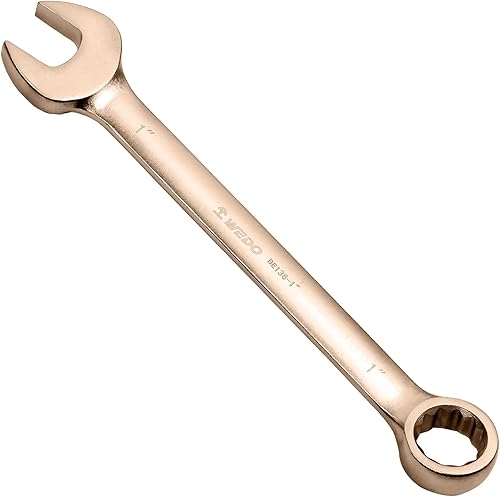 Miniatura 9 de WEDO Llave combinada sin chispas, llave combinada de seguridad sin chispas, bronce de aluminio, forja troquelada, certificado BAM y FM, tamaño 12