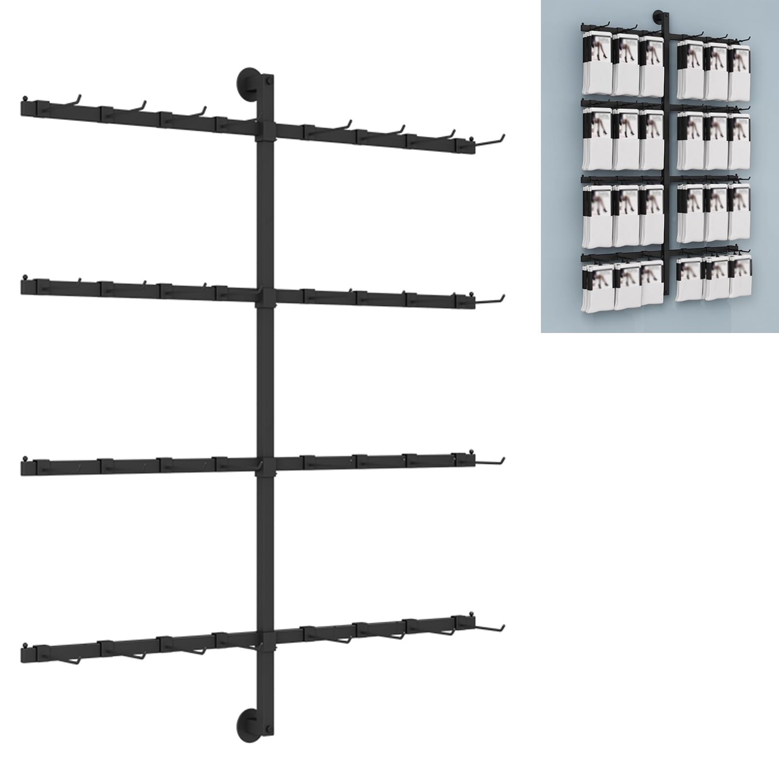 HUXUZYDY Espositore da parete multiuso per cappelli e accessori da calcio, perfetto per la decorazione della casa, nero 80 x 100 cm, nero 80 x 100 cm