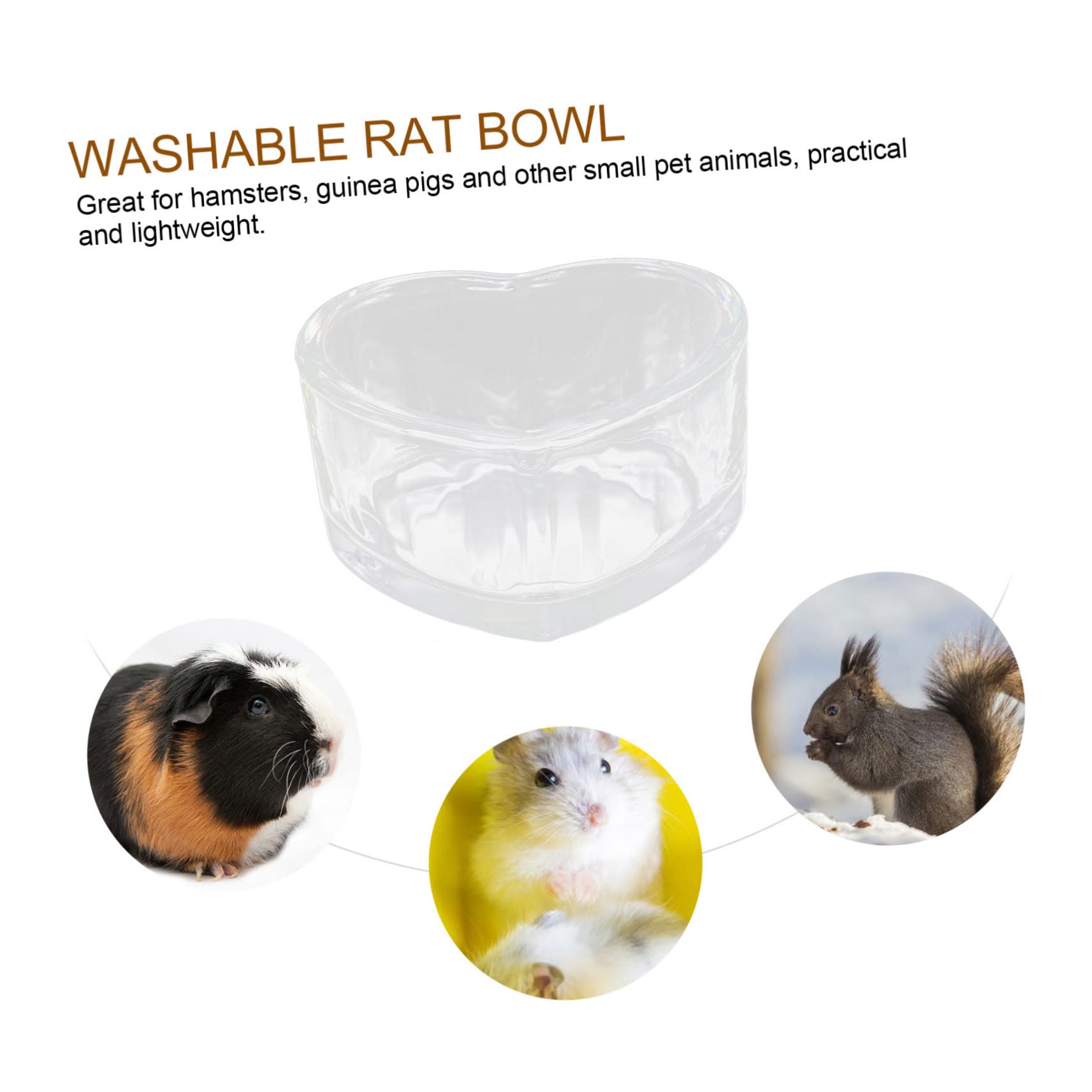Supvox 8 STK Futternapf für Hamster Rattenvorräte Wassernapf für Hamster Kleintier Zubehör hamsterzubehör welpen zubehör kleine Chinchillaschale Rattenzubehör Glas Transparent