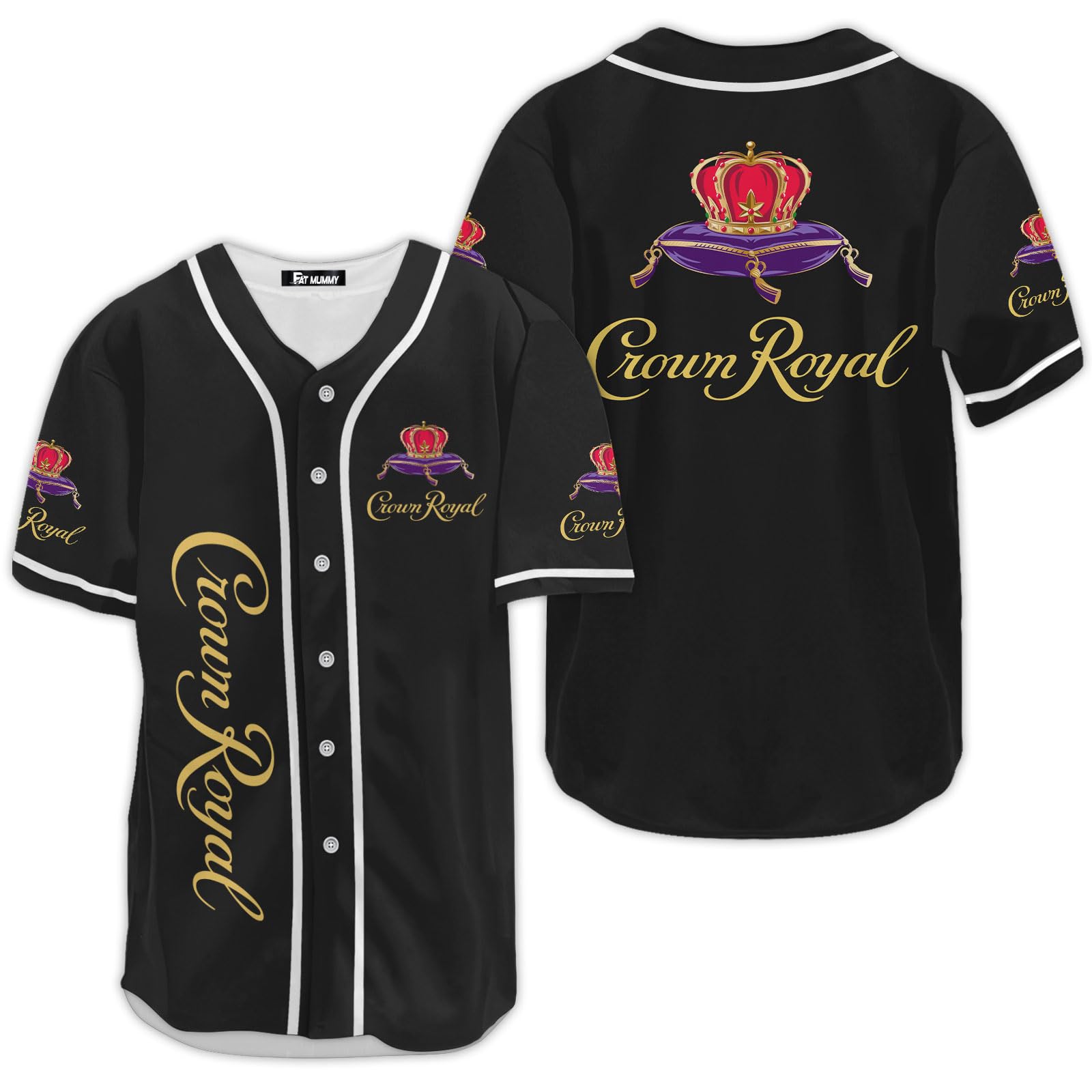XXME Crown Fan Baseball Jersey Shirt, Crown Lovers Shirt Sports Uniform, Small