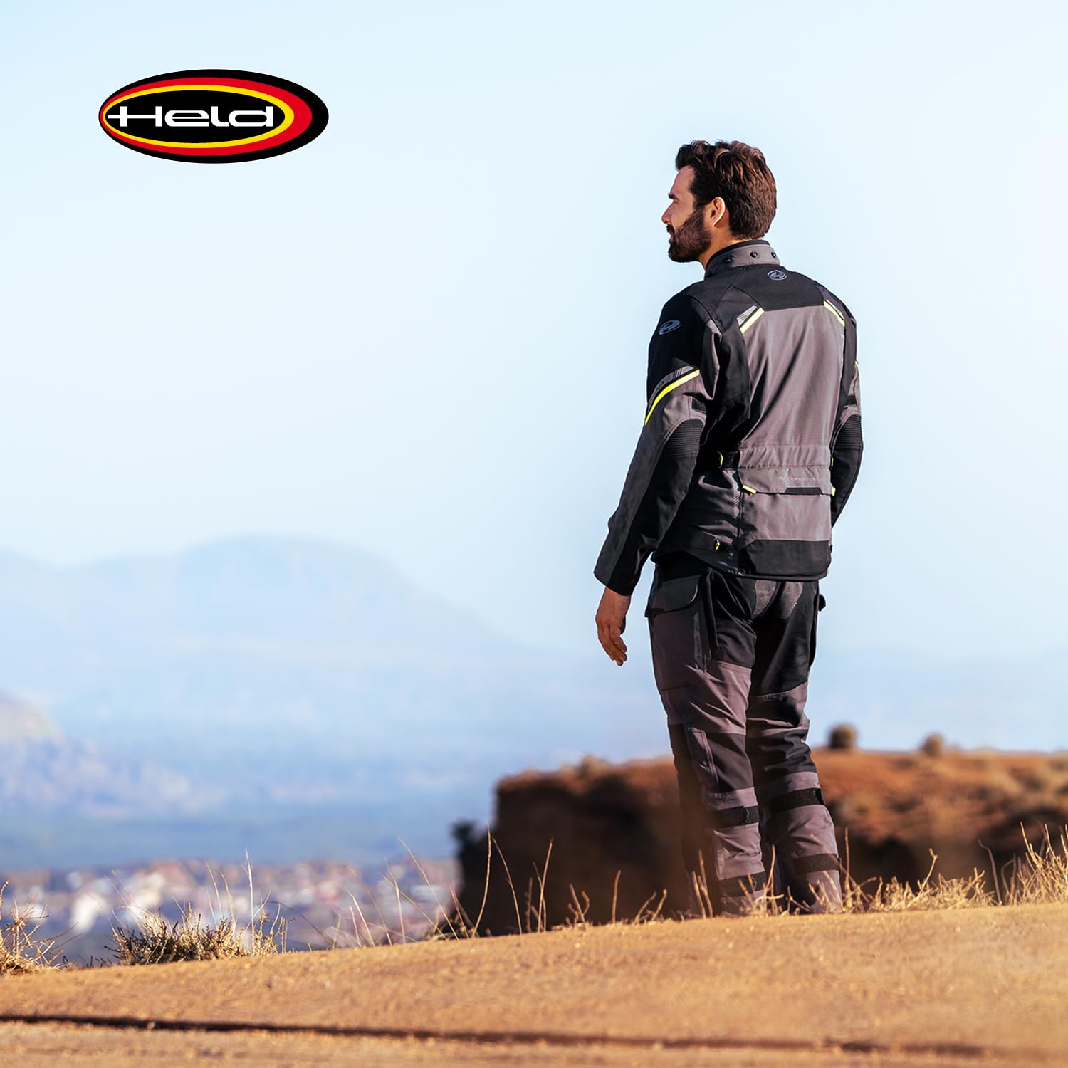 Held Lonborg Top Motorrad Jacke Herren - Tactel Laminatjacke mit herausnehmbarem Thermofutter - 100% Wasserdicht - Level 2 Protektorenjacke - CE Schutzkleidung Klasse AA