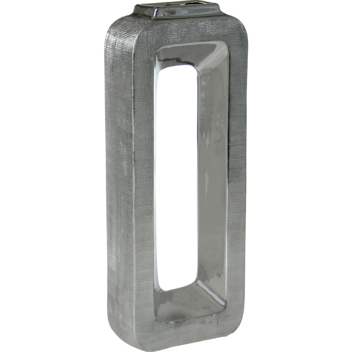 Alexandra House Living Vase Silver Ceramic 16 x 7 x 40 cm, Multicolor