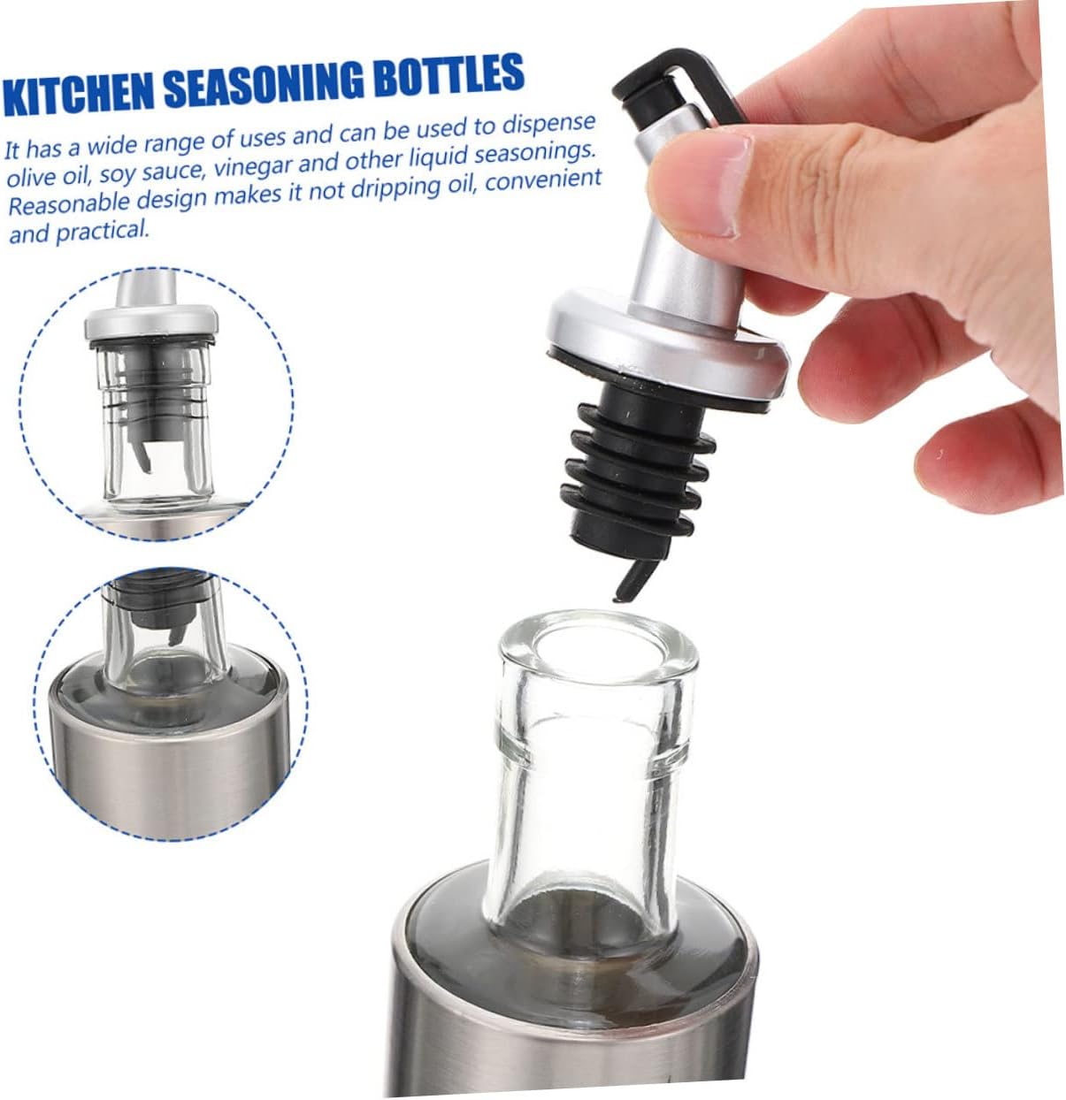 PRETYZOOM Soy Sauce Dispenser Oil Bottle Oilcan Oil Dispenser Kitchen Sauce Bottles Squeeze Sprayer