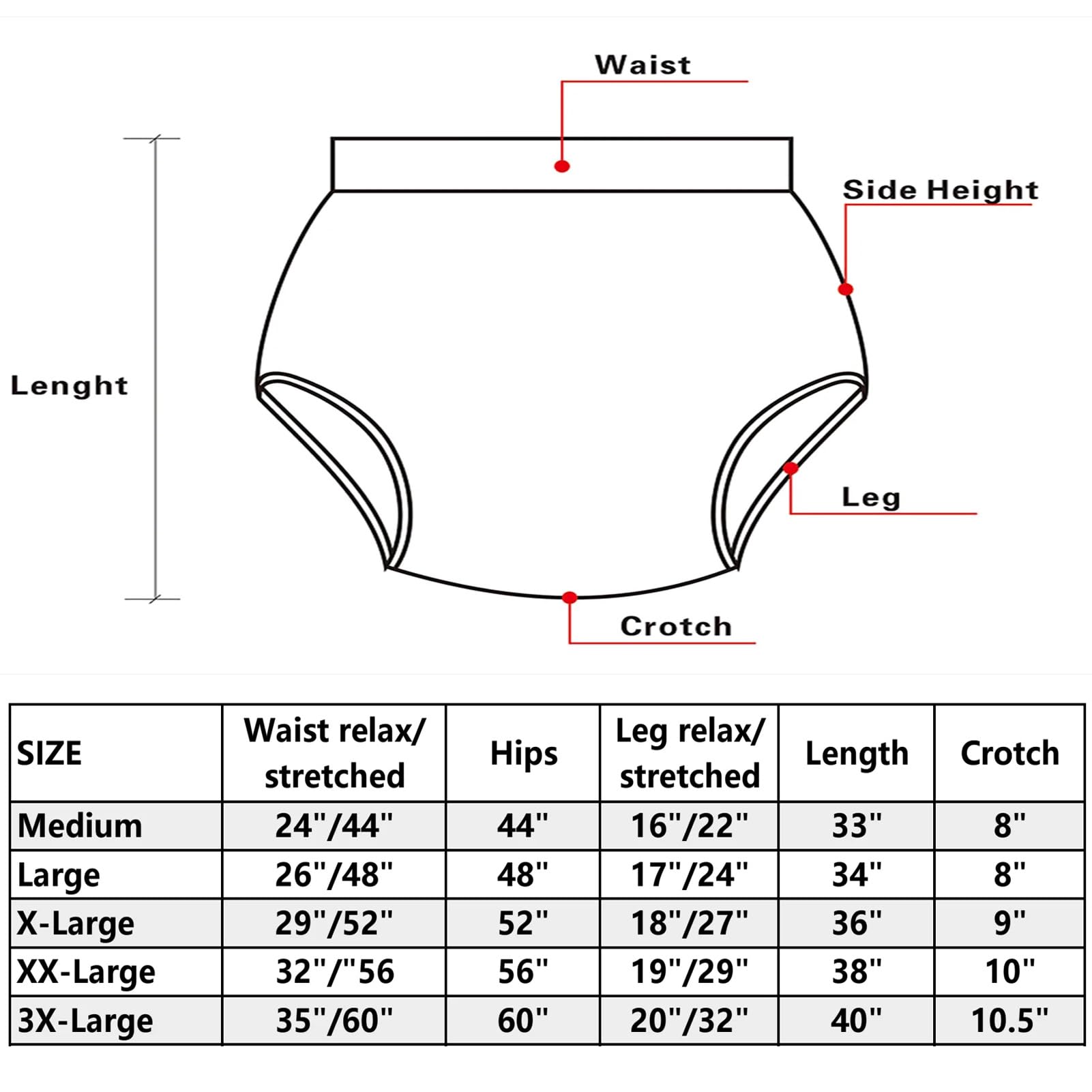 Lot De 3 Couches en Culotte Plastique pour L'Incontinence Adulte Couverture Réutilisable Pull on Pantalon Imperméable Pantalon De Sécurité Étanche, Noir,3 Pack,XXL
