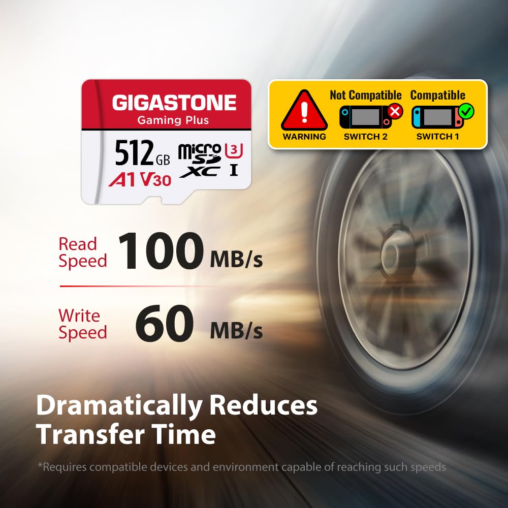 GIGASTONE マイクロsdカード 512GB Nintendo Switc Amazon.com: GIGASTONE 512GB Micro SD Card, Gaming Plus