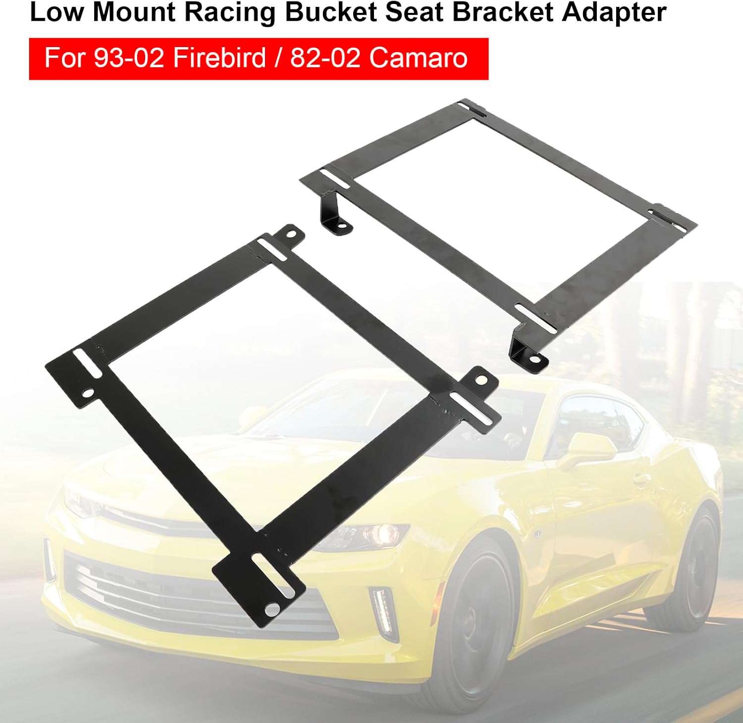 2×Low Mount Racing Bucket Seat Bracket Adapter For Chevy Firebird Camaro 93-2002