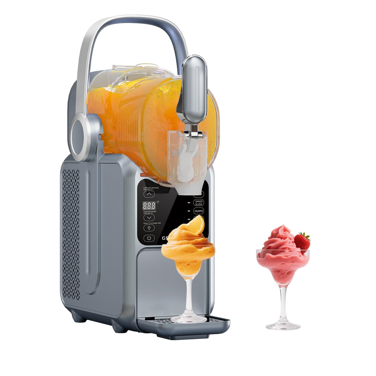 Three steps to make slush: Pour in drink, select program, enjoy