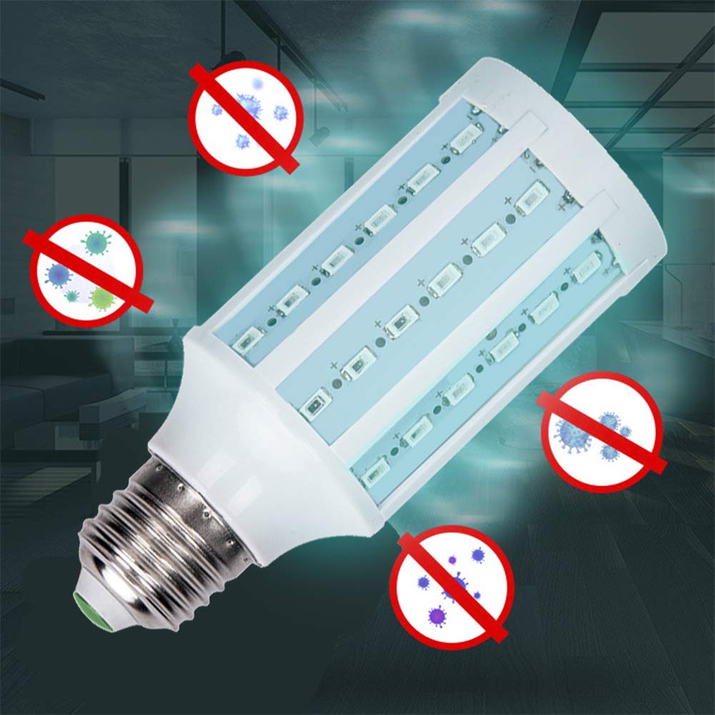 12W UV Esterilizador de los bulbos de lámpara, lámparas portátiles ultravioleta UVC maíz artefacto de iluminación para el filtro de aire del hogar Viajes,Lamp + remote control
