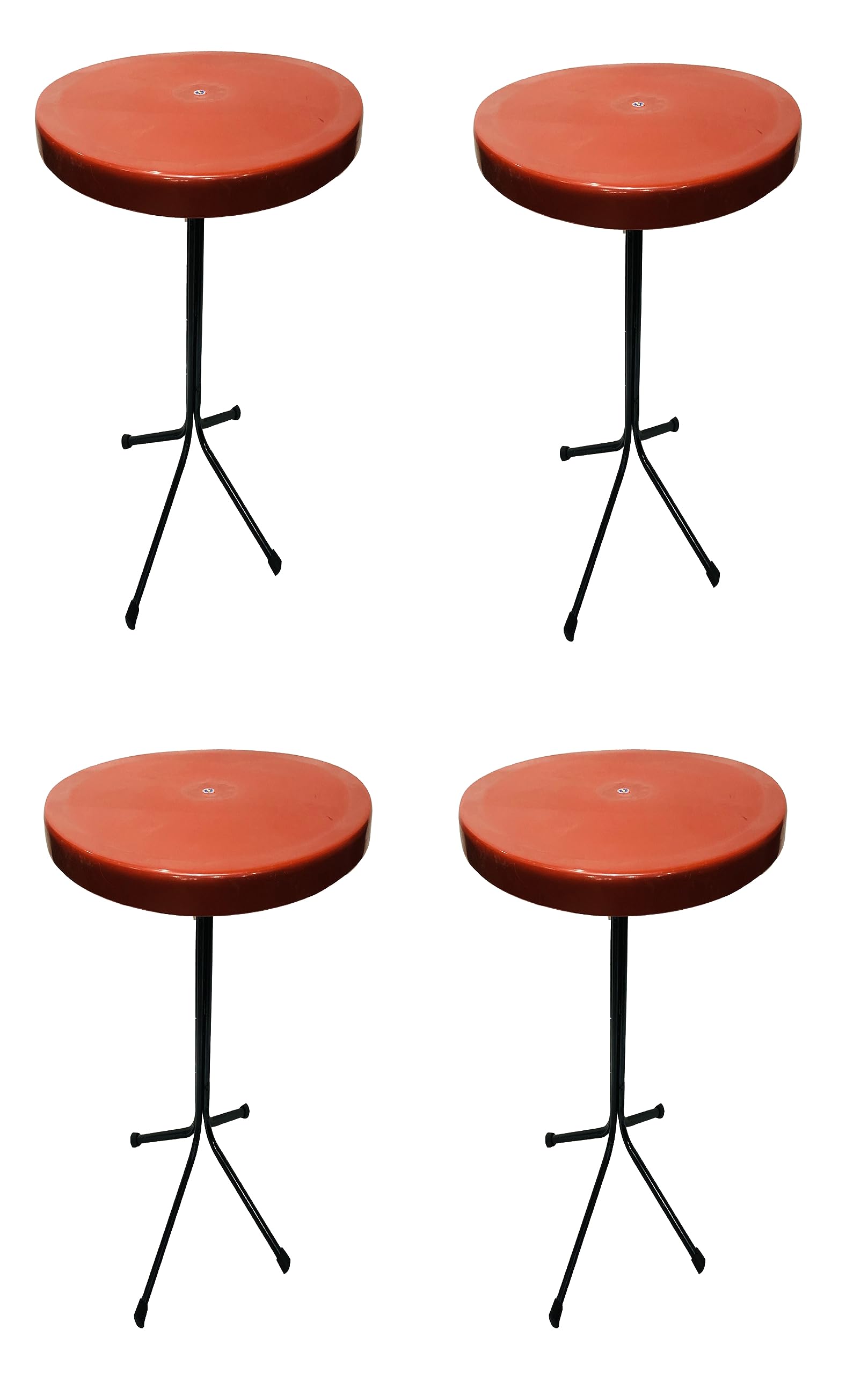 TARUN GRAMUDYOG Restaurant Home Dining Bar Table Dining Table Easily Foldable and Light Weight Table for Standing Persons, Pack of 4 (Red)