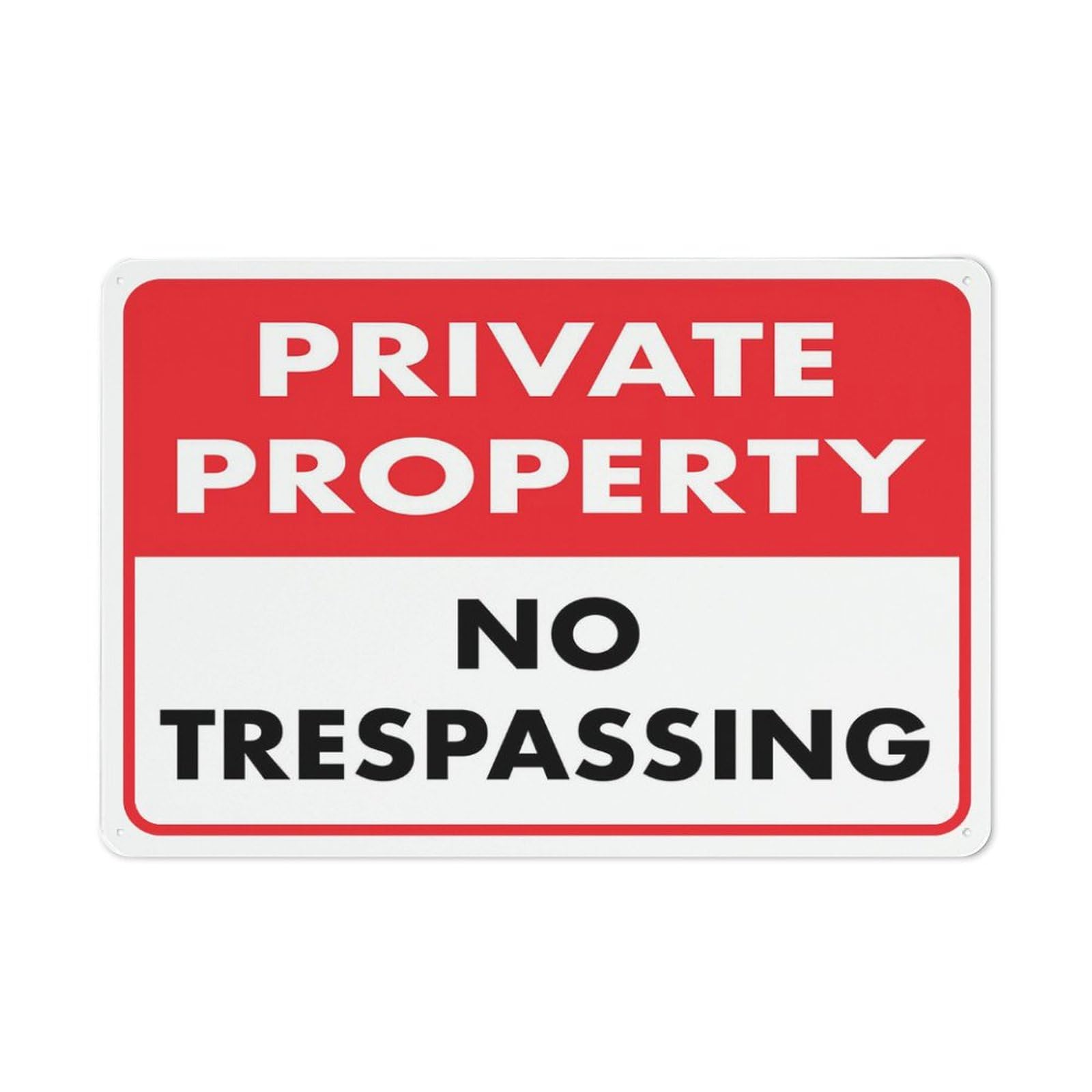 Private Property No Trespassing Sign Warning Tin Sign Men Bedroom Garage Sign Wall Art Decor Parking Only Room Decor For Bedroom Iron Sign Poster 8X12Inch