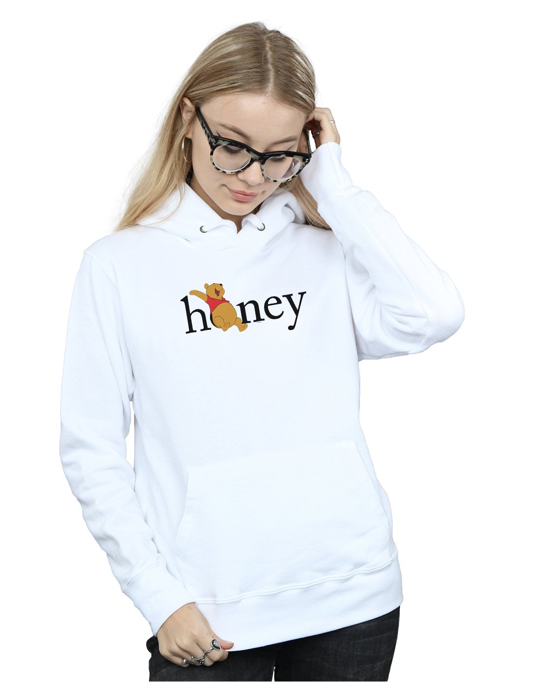 Absolute Cult Women's White Disney Winnie The Pooh Honey Hoodie Medium