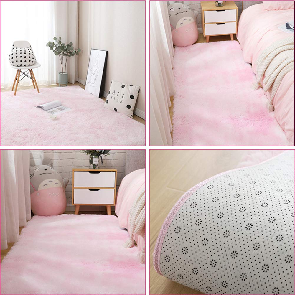 Épais Non-Glissement Tapis De Zone pour Le Salon Chambre Chambre d'enfants Tapis Durable Lavable Velours Flouffy Rug,Pile épaisse Peluche Tapis Hirsute-Un 160x200cm(63x79inch)