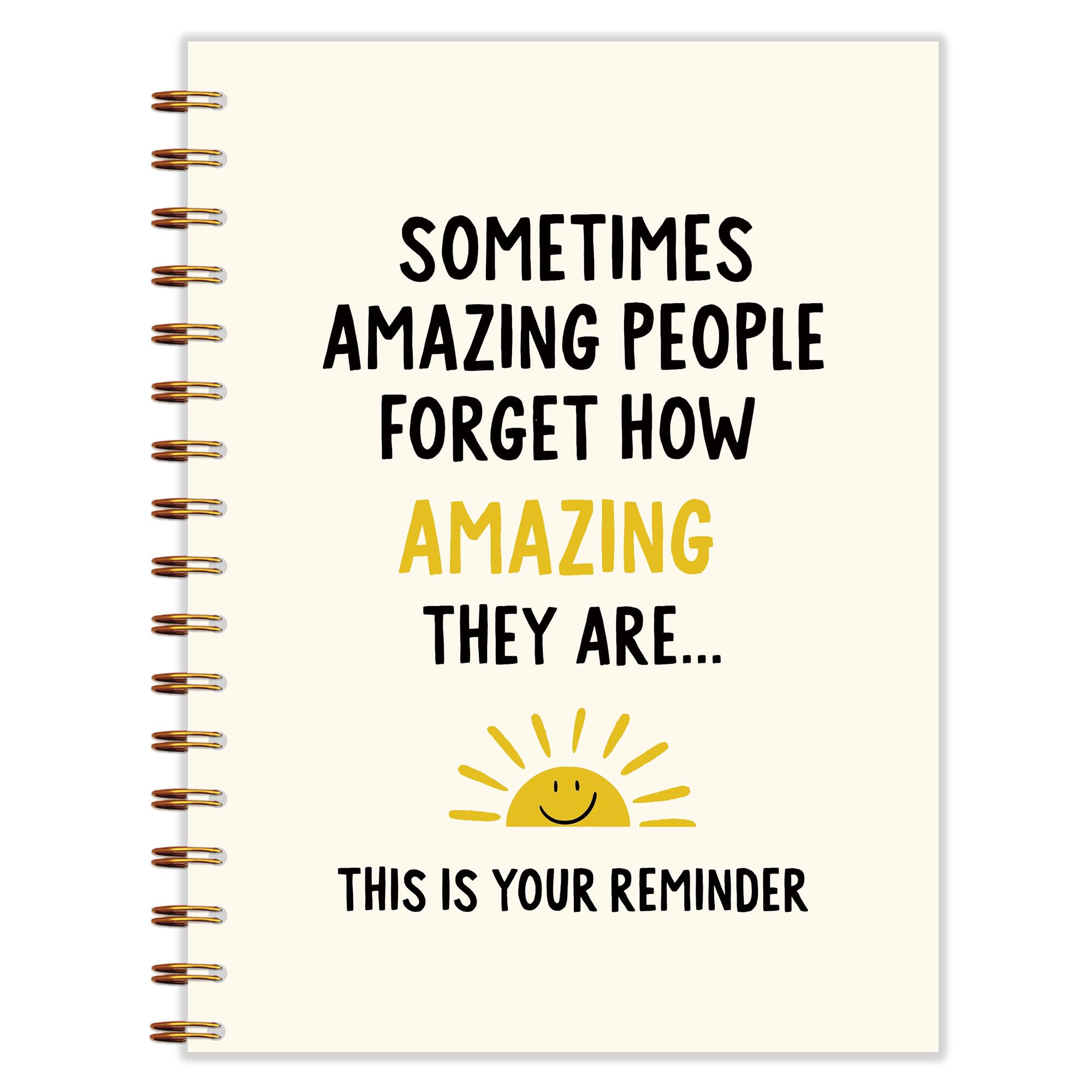 Qnhij Appreciation Gifts Spiral Notebook 5.5x8.3, Farewell Gifts for Coworkers Journal, Coworker Leaving Gift Journals for Writing, Sometimes Amazing People Forget Notebooks for Note Taking
