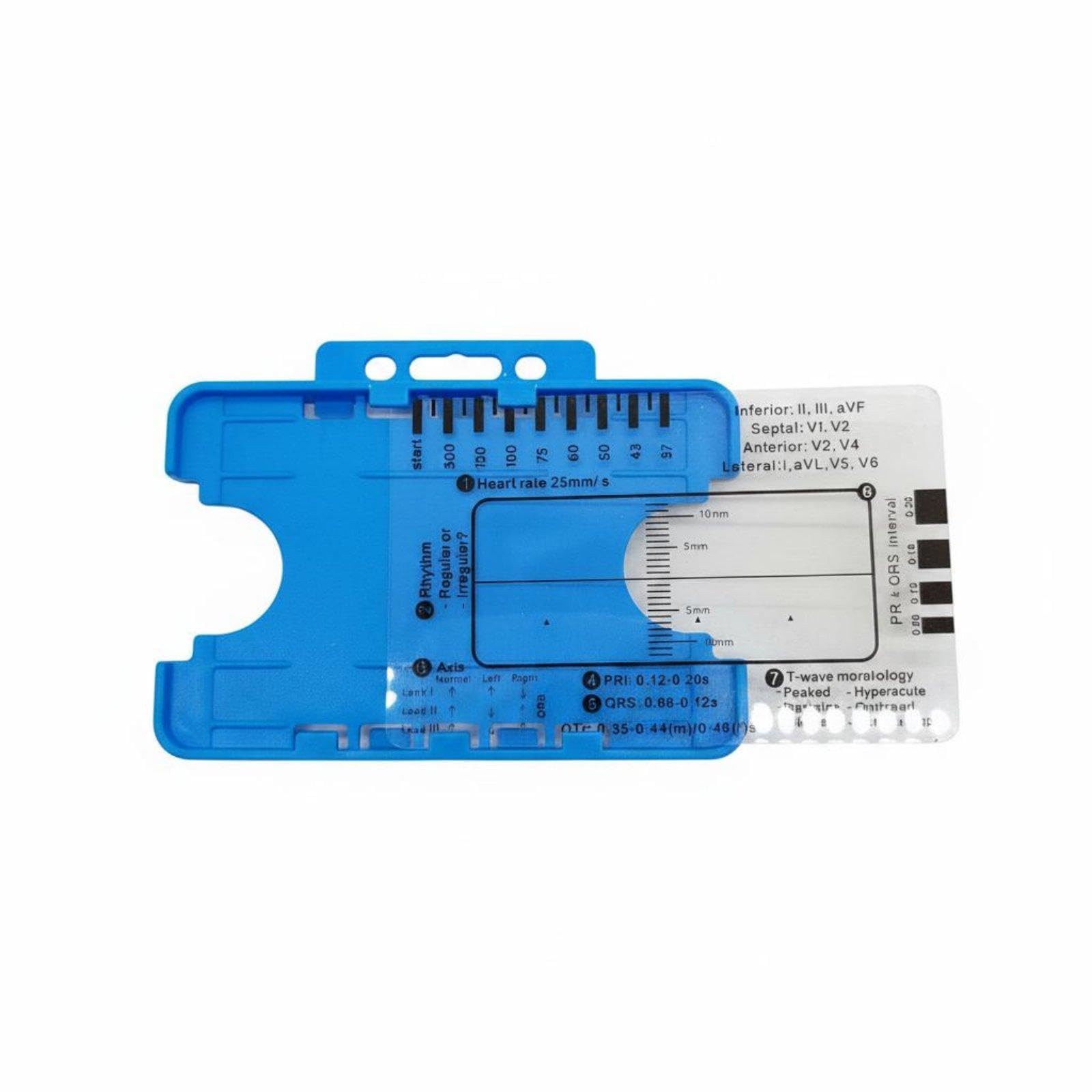 SECRET DESIRE ECG Reading Ruler Portable ECG Measurement Card Clear Scale Heart Rhythm Ruler for Medical Students, Doctors Ruler with Slot-picture-11