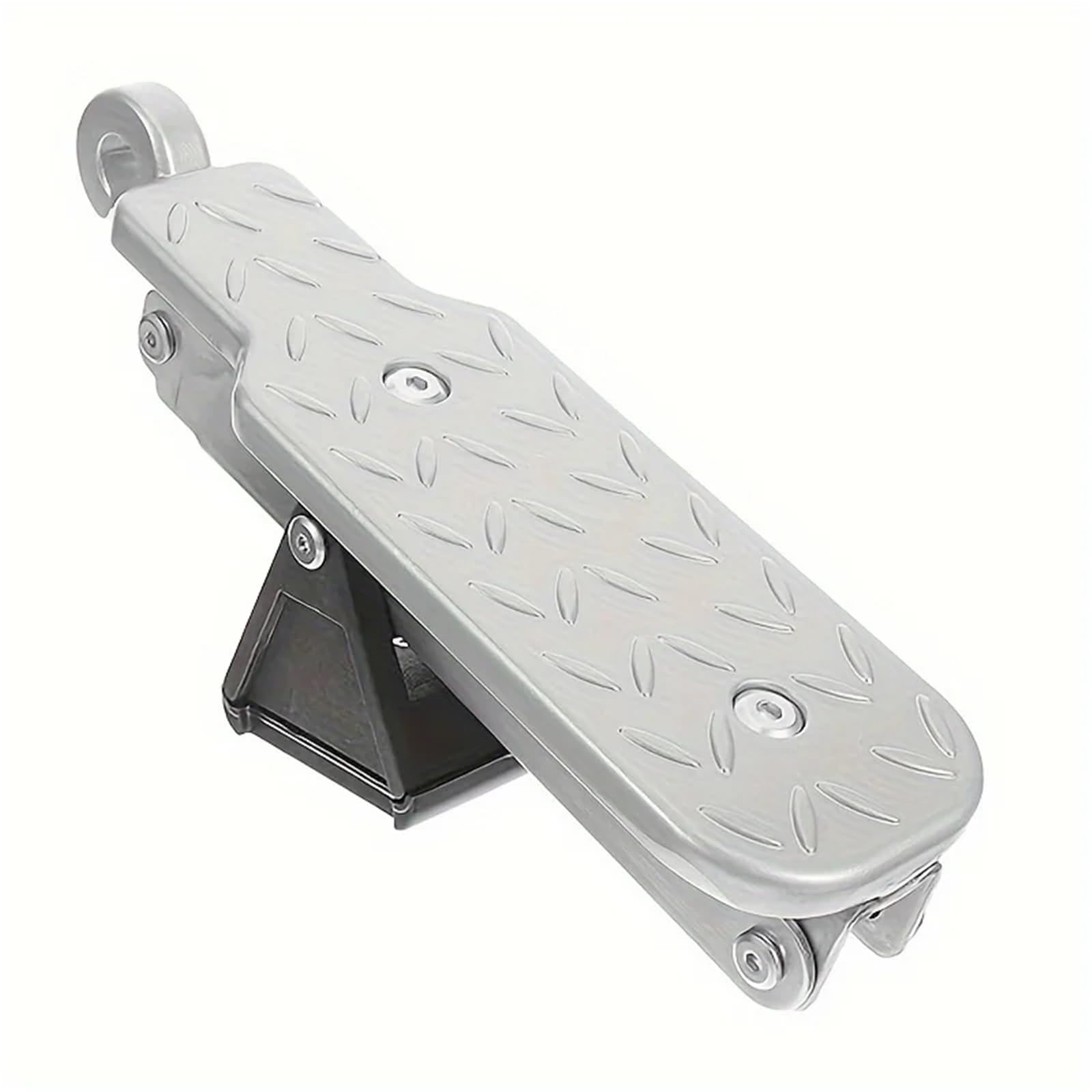 pedał nogi Chromowany aluminiowy stopień podnóżka samochodowego z hakiem, uniwersalny dodatkowy podnóżek samochodowy(RHD Frame cable)