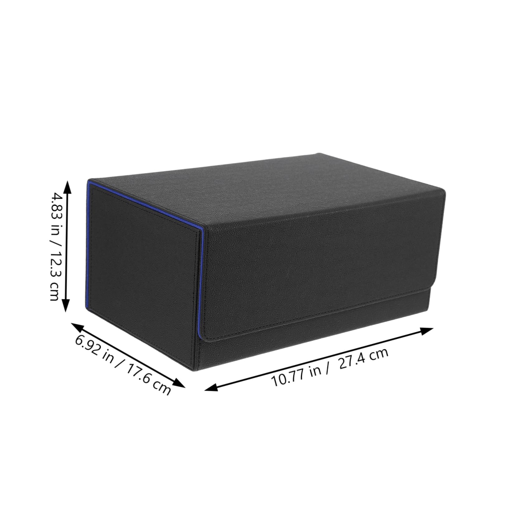 ibasenice Boîte de Rangement Magnétique pour Cartes à Collectionner Bleu Pu | Finition Résistante, Usage pour Cartes de Jeu et Petits Objets, Design Luxueux