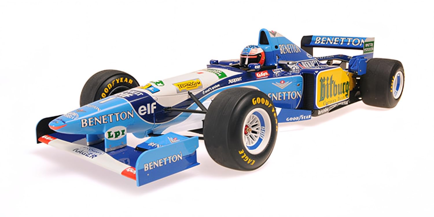 Minichamps 517952101 - Benetto. Renaul. B195 Michael Schumacher Winner European GP World Champion 1995 - Scala 1/12 - Auto in Miniatura da Collezione