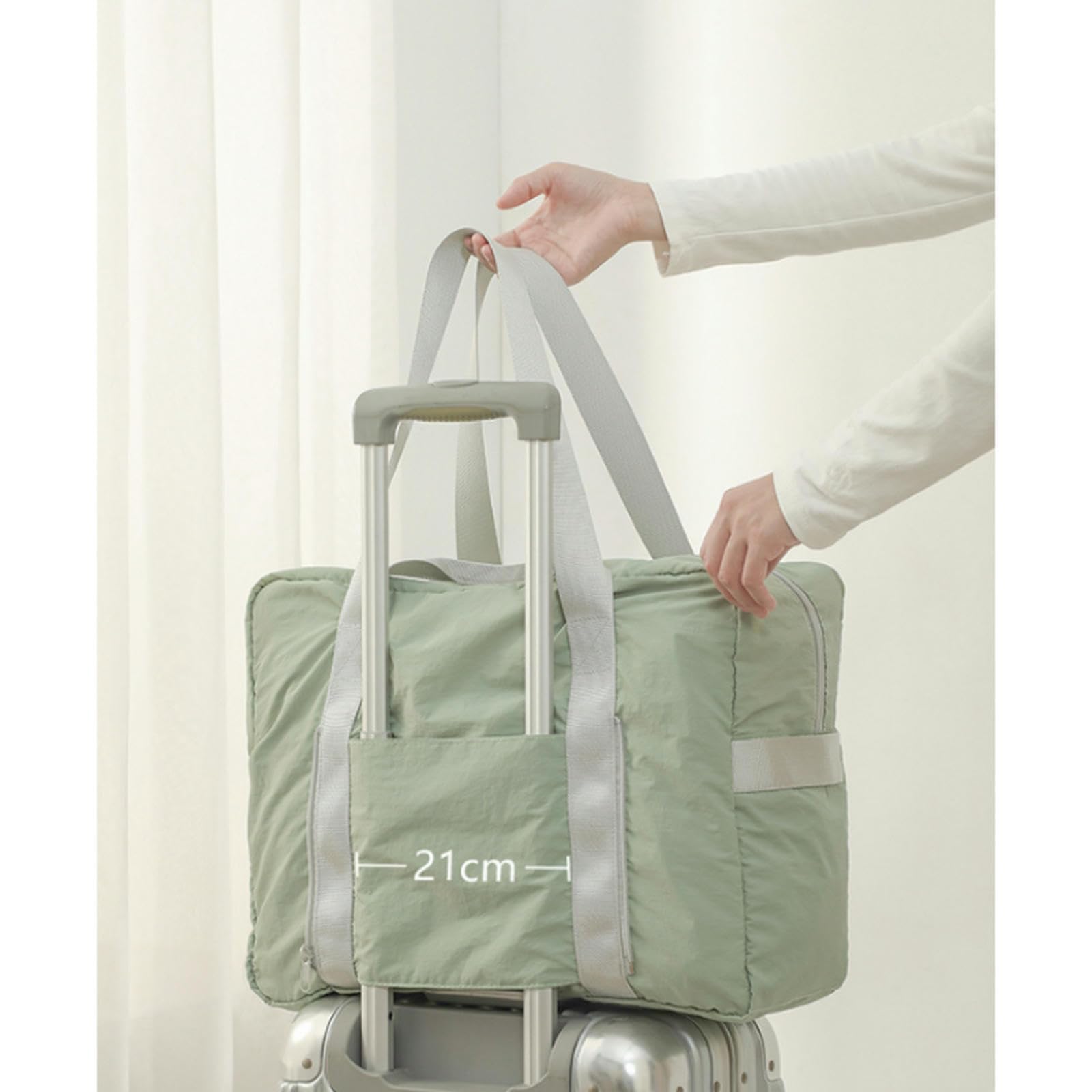 NOGRAX Schulrucksack Faltende Reisetasche Kurzstrecke Tragbare Einzelne Schulter Große Kapazität wasserdichte Tragbare Zugstange-Light Pi