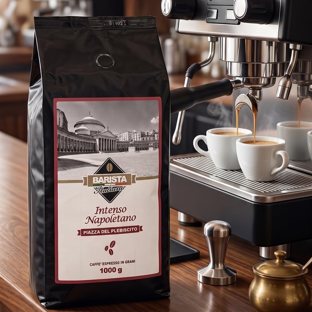 Barista Italiano 2 x 1KG Café Natural En Grano - Sabor Superior (INTENSO NAPOLETANO)