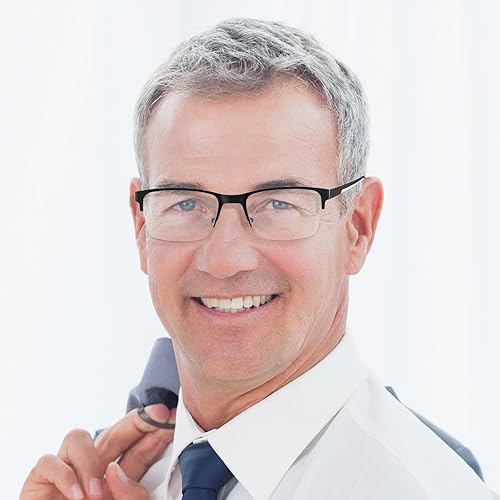 Miniatura 2 de SUNAMOY Lentes de lectura multifocal para hombre bifocales sin línea progresivo multifocal luz azul marco de computadora 2 unidades