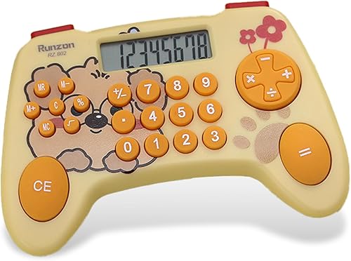 Miniatura 1 de Calculadoras amarillas Básicas para Maestros Oficina Básica de Conceptos Básicos, Matemáticas Electrónicas, Suma, Resta, División y Multiplicación,