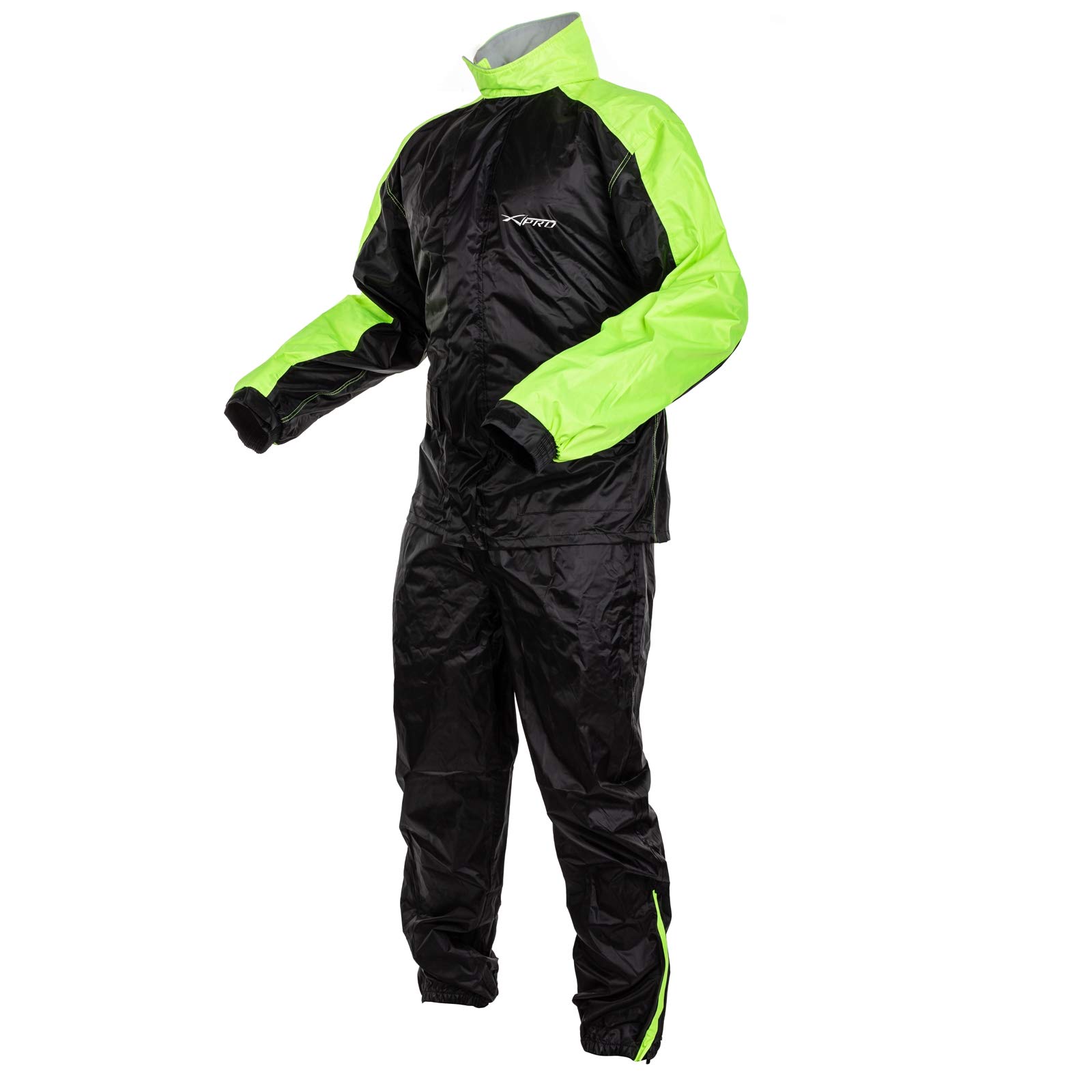 A-Pro Giacca Pantaloni Impermeabile Antipioggia Scooter Alta Visibilità Moto FLUO 3XL