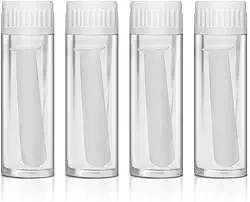 Ferramenta de extração de lentes de contato 4 peças de silicone oco para lentes RGP e esclerais - Ventosas de êmbolo - Branco