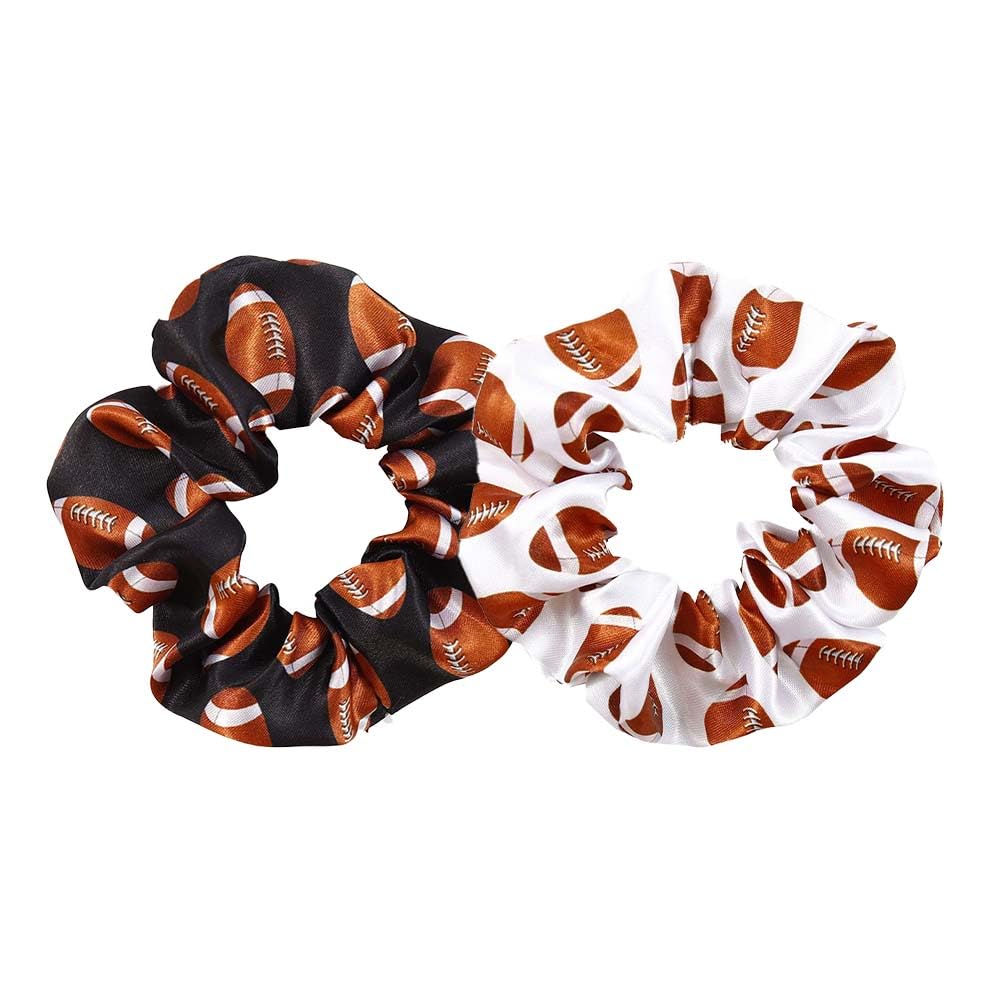 Football Sport Hair Scrunchies,Soccor Sport Hair Ties Silk Satin Elastic Scrunchies Hair Bands Ponytail Holders Hair Accessories for Girls Women