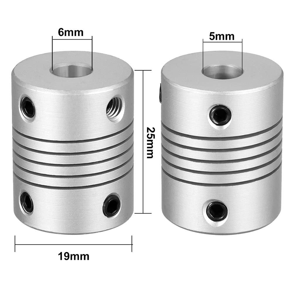 SUOFEILAIMU-PHONE CASE Metal Coupler 5mm to 8mm Flexible Coupler for Motor Connector Joint 4/5/6/6.35/8/10mm Shaft Coupling 25x19mm (Inner Diameter : 4x5)