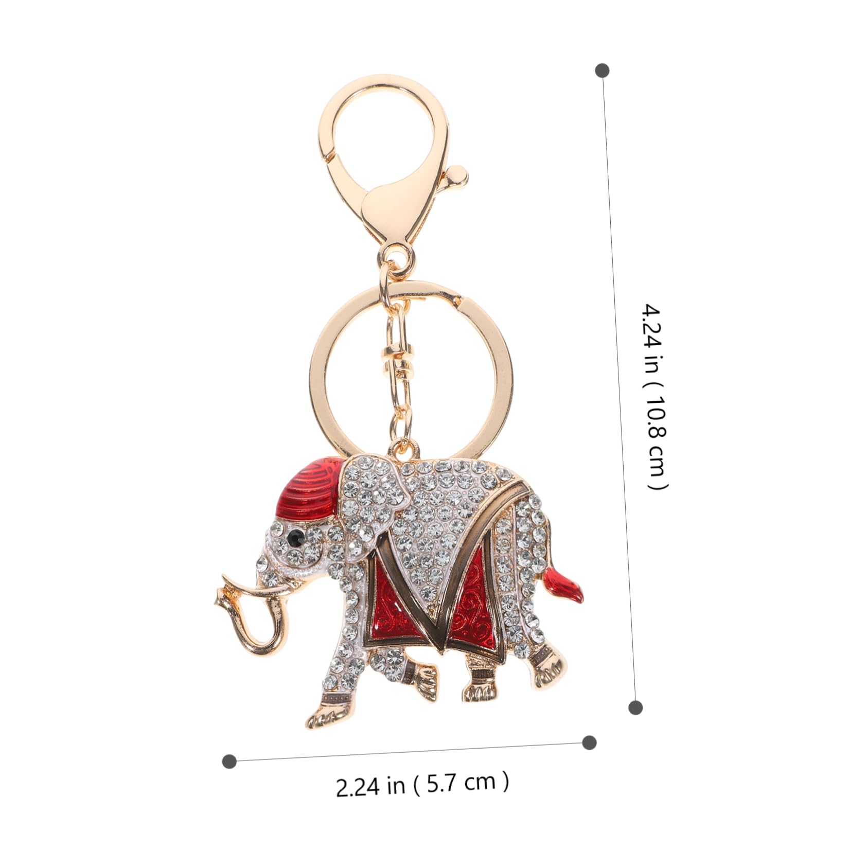 PACKOVE 4 Piezas Elefante Llavero Llavero Bolso Encanto Mochila Encantos Mochila Colgante Diamantes De Imitación Bolso Colgante Pequeño Diamantes De Imitación Aleación De