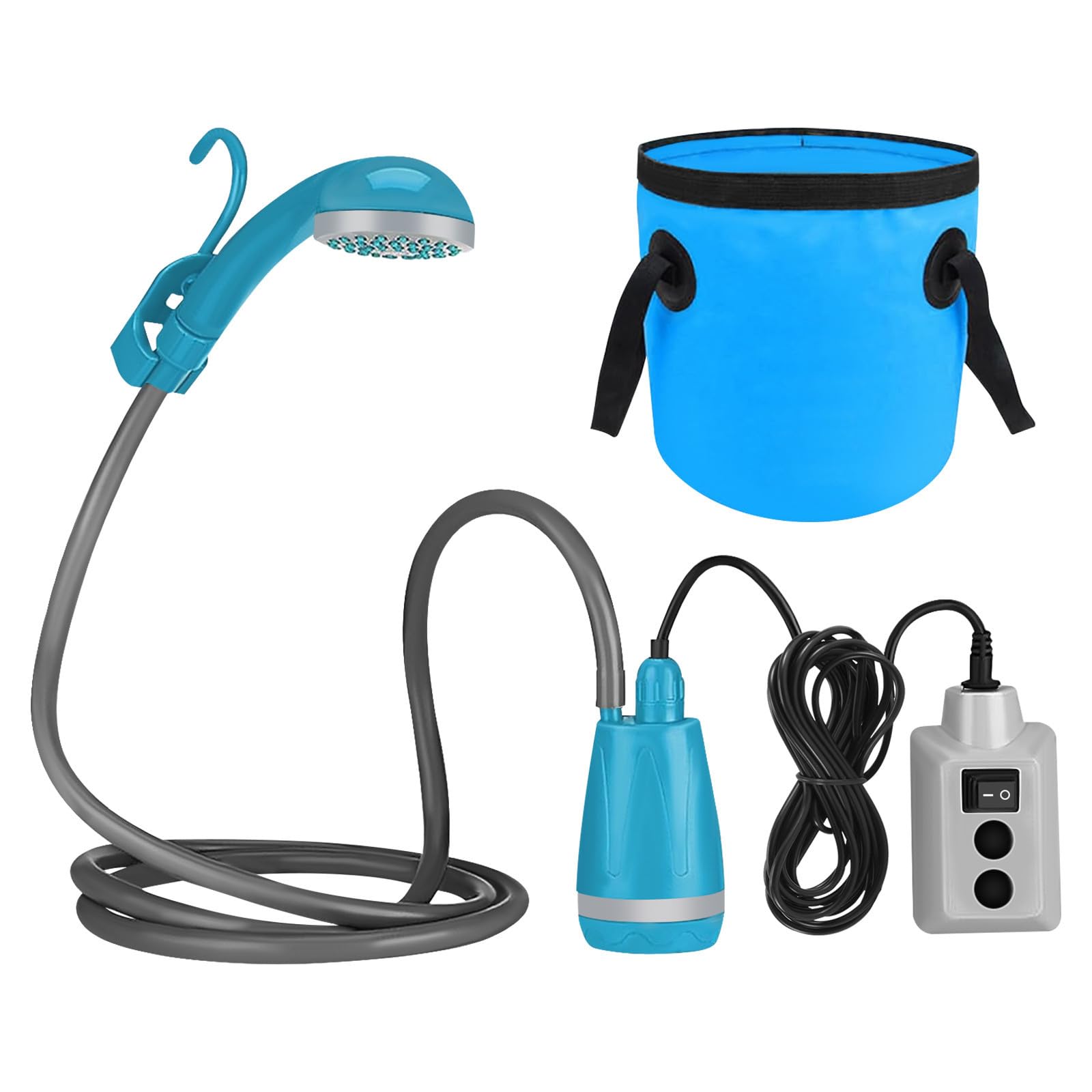 Ducha Portátil para Acampar Recargable 2200mah Bomba