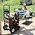 Sunnydaze Outdoor Firewood Log Cart with Pneumatic Tires - Black Steel Rolling Wood Carrier