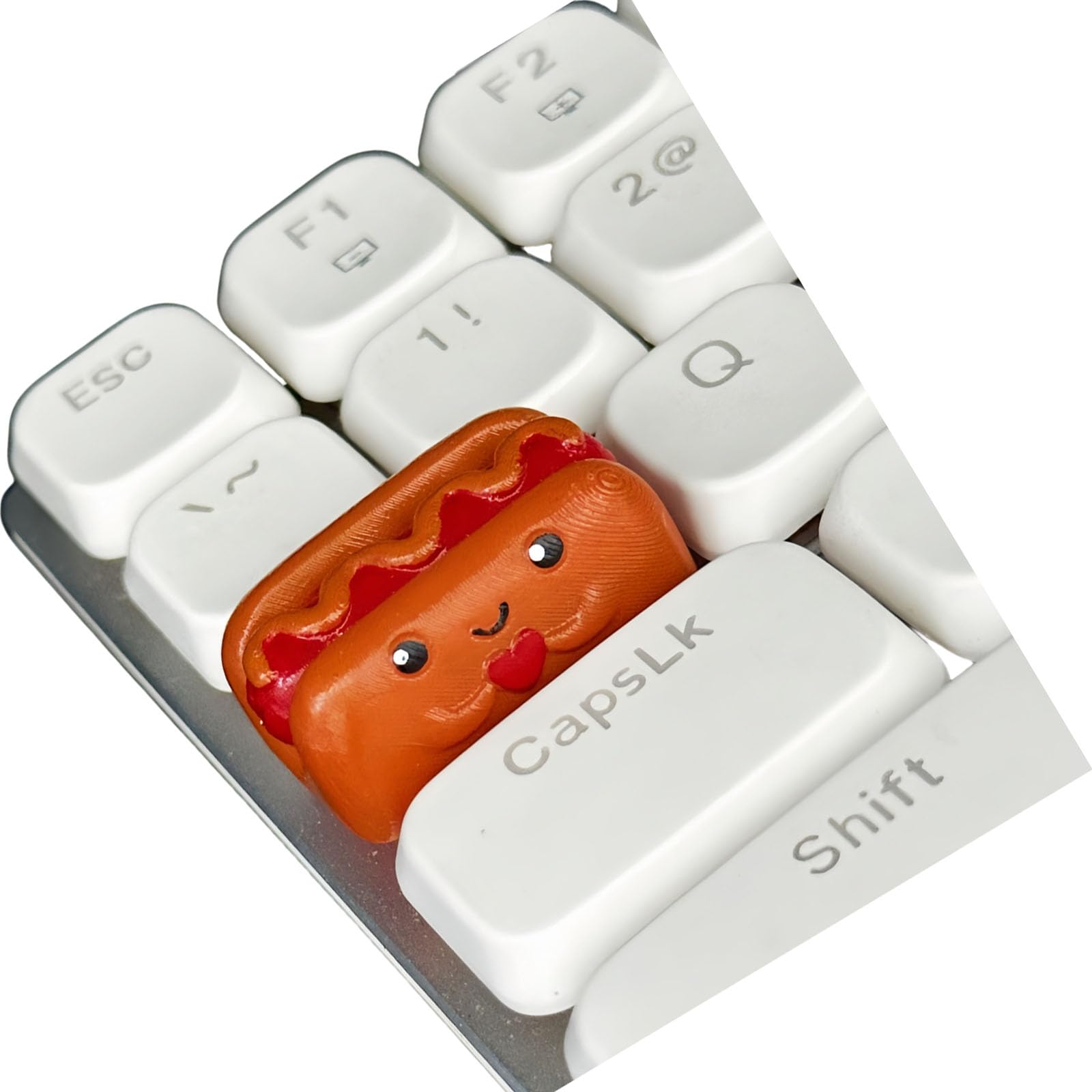 Maxtonser Resin Food Keycaps Realistic Burger Fries Hotdog Designs For Mechanical Keyboards Lightweight and Durability 3D Printed