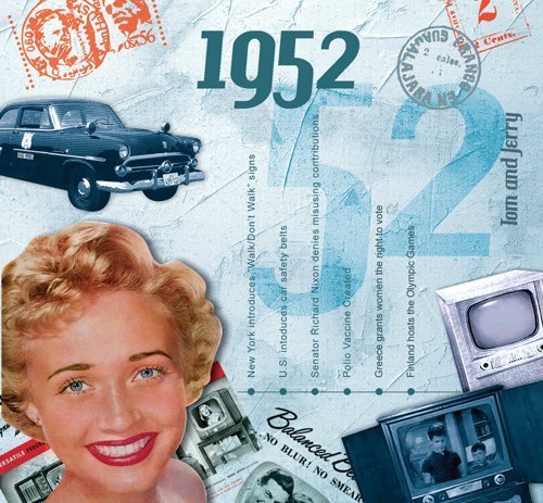 1952 rétro classique des années Carte de vœux