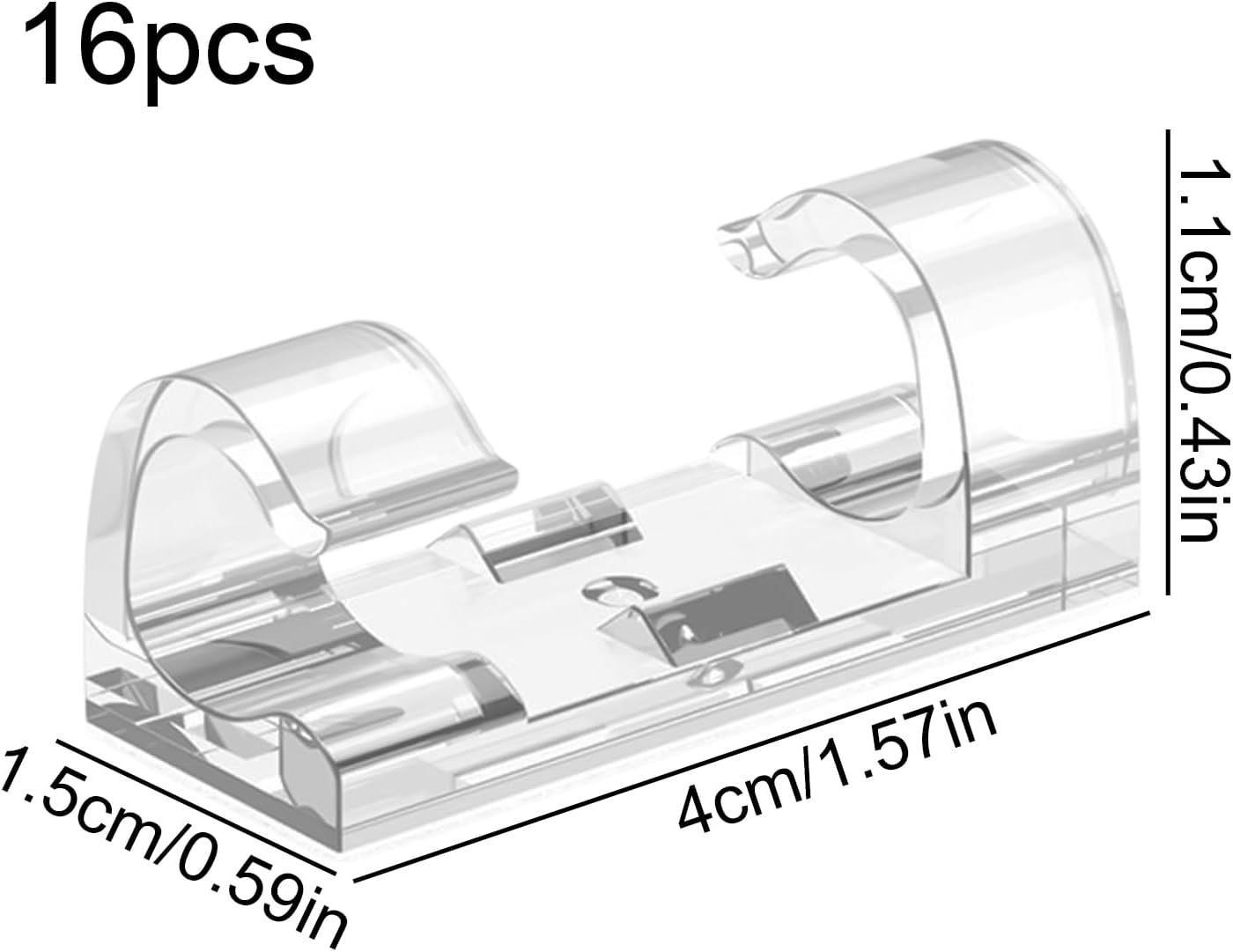 Cord Clips for Wires on Wall | Transparent Wire Keeper Stand Organizer,Adhesive Fixer for Cables Management Home Kitchen Dorm Cars Bedside Nightstand Wall
