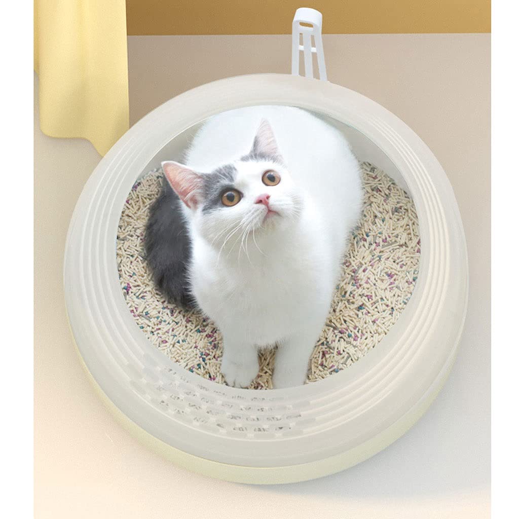 Cajas de Arena Caja de arena de gato de moda clásico a prueba de salpicaduras de gato a prueba de salpicaduras gato gato de gato bandeja de bandeja de bandeja elevada suministros Arenero ​Gatos