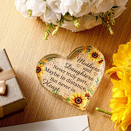 Mom Gift Mother And Daughter Gift Mother In Law Gift Mom Gift Acrylic Heart Mothers Plaque Gifts Grateful Birthday Gifts For Mom Acrylic Best Mom Sign Acrylic Heart Sign, 3.94 X 3.94 X 0.55 Inch #TOP6