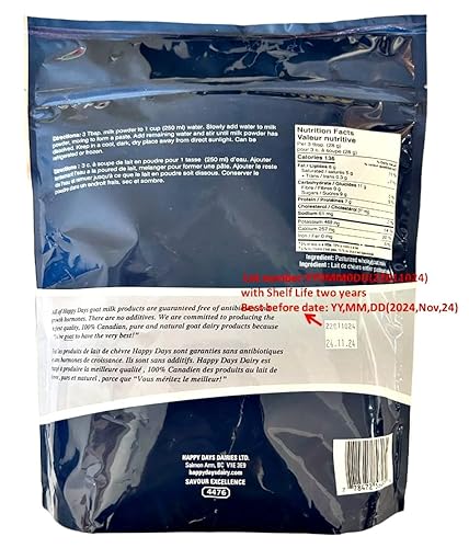 Miniatura 3 de HAPPY DAYS Leche entera de cabra en polvo 2.2 lbs