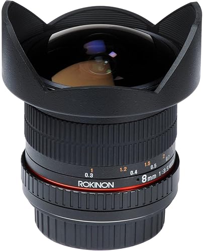Miniatura 8 de Rokinon lente tipo ojo de pescado HD 8mm f3.5 con capucha desmontable para Canon DSLR 8-8mm, lente fijo sin zoom