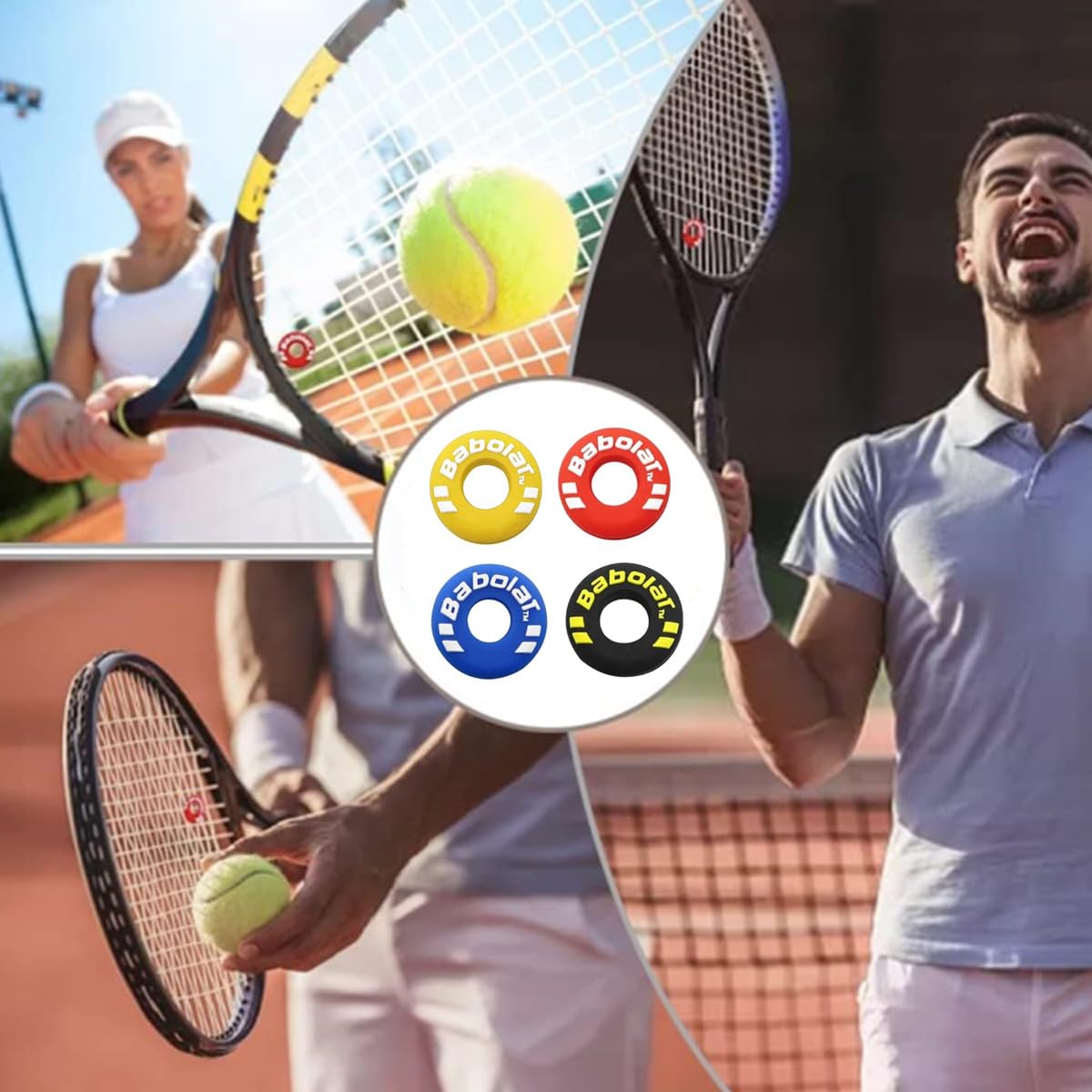 Ammortizzatore per Racchetta Tennis,8 Pezzi Gomma Forma Pneumatico Ammortizzatore Vibrazioni Racchetta Da Tennis Ammortizzatore da Tennis con Alfabeto Racchetta Dampener per Giocatori di Tennis
