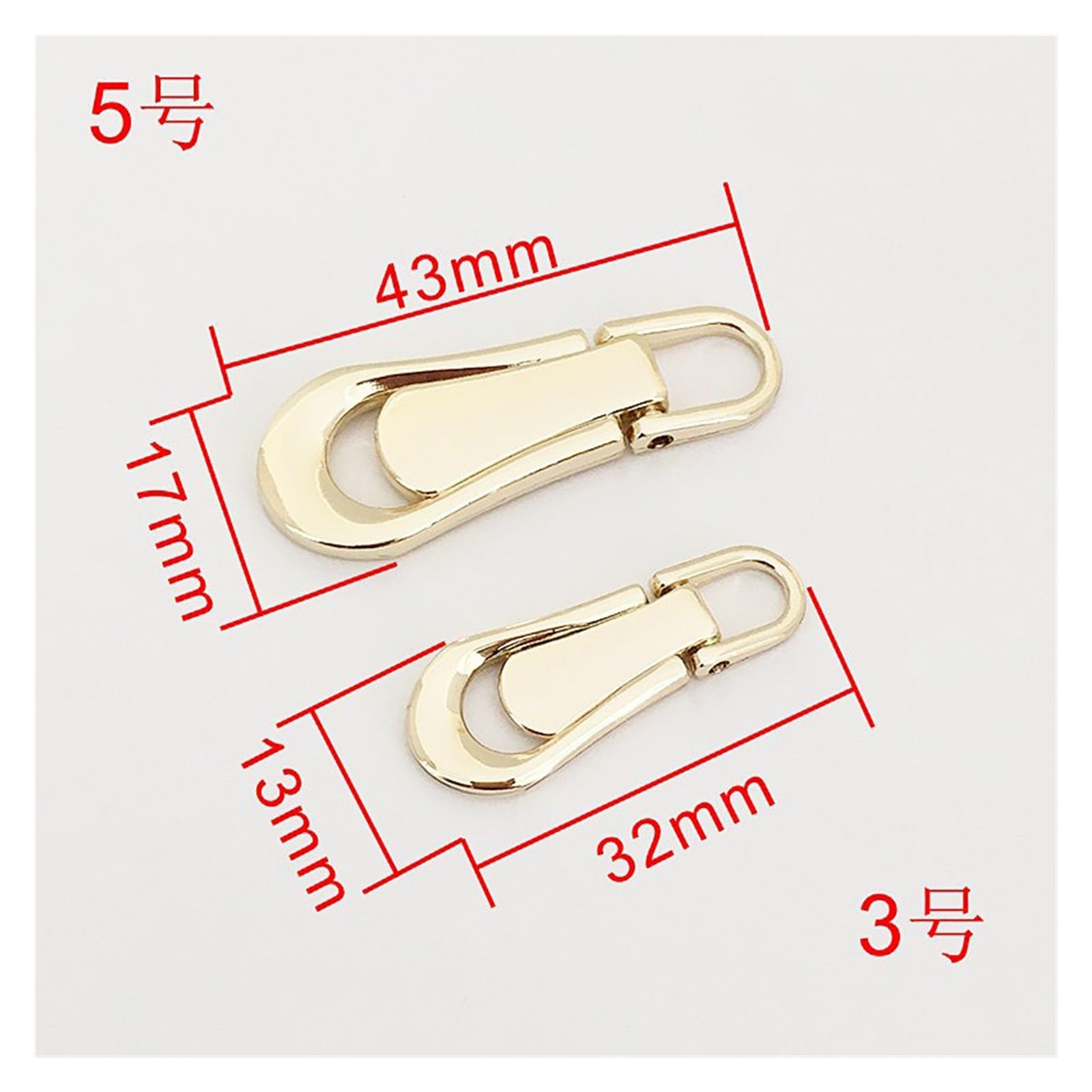 Tirones para deslizamientos de cremallera de metal Deslizadores de cremallera de Metal, lengüeta extractora de cabeza, kits de reparación de cremalleras, accesorios for bolsas de ropa, costura artesan