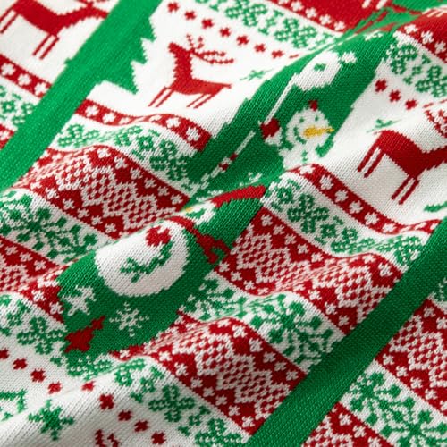 Image of Ugly Christmas Sweater Kids Girls Boys Reindeer Snowflake Knitted Xmas Holiday Pullover Sweater 2-9 Years Old