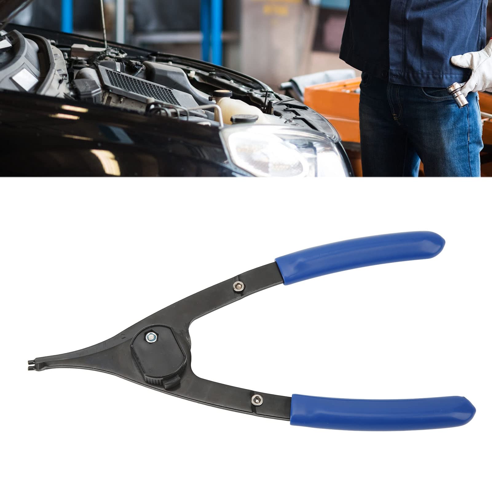 YAOGOHUA 9in Snap Ring Plier Adjustable High Efficiency Internal External C Clip Plier for Auto Repairing (Straight Head)
