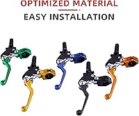 Vista 7 de PRO CAKEN 7/8" 22mm Manillar Universal de Aluminio para Motocicleta con Empuñadura de Embrague Plegable de 360° para Motocicleta de Calle