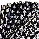 Tamaño: cada hoja mide 44,5 x 76 cm, un total de 6 hojas, puede envolver alrededor de 6 pequeños obsequios o hacer algunas manualidades en papel.