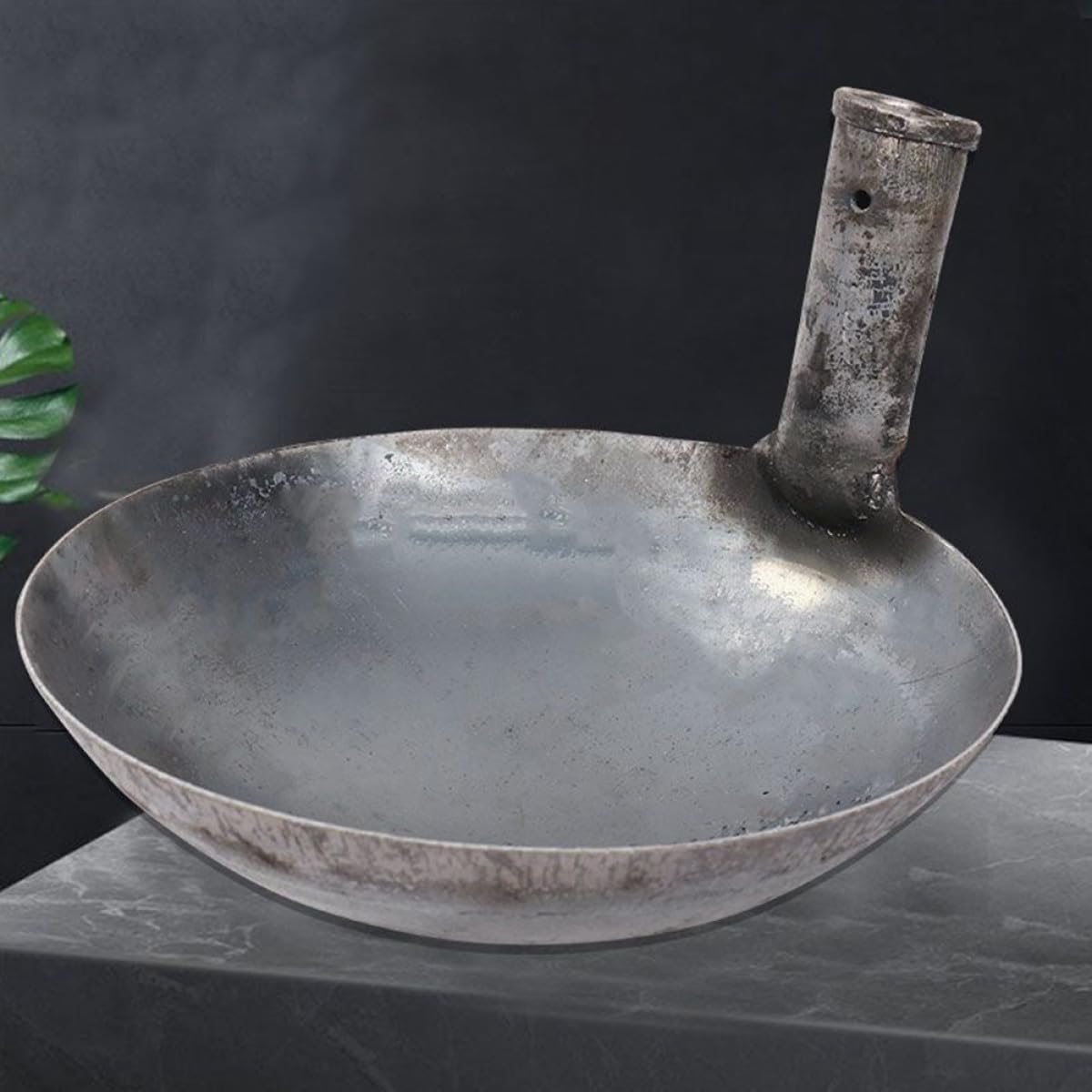 Uonlytech Cucharón para Cocina Reutilizable y Cómodo de Agarrar y Gran Capacidad Mango Largo de Hierro y Obsequio de Inauguración de Casa