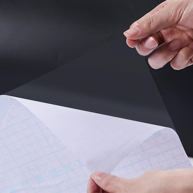 Hode Self Adhesive Clear Wallpaper 44cmX6m Sticky Back Plastic Roll Transfer Paper Transparent Vinyl Film Waterproof Oil-proof for Furniture Book Cover Wall Kitchen
